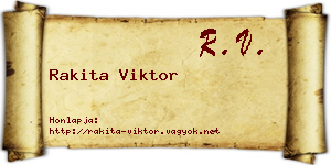 Rakita Viktor névjegykártya